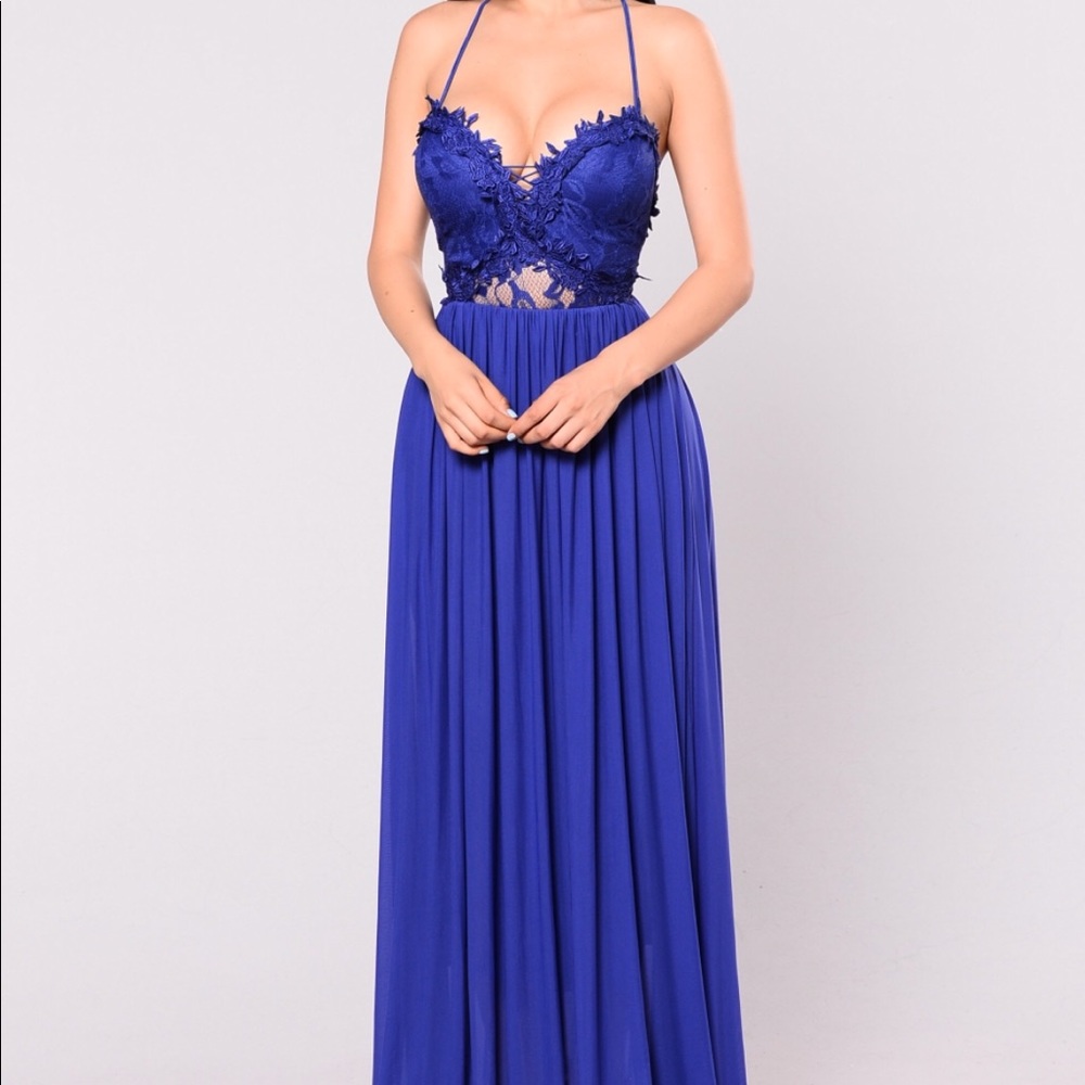 Fashion nova royal blue maxi dress